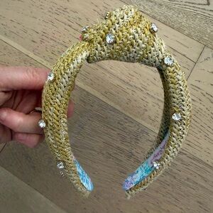 Lilly Pulitzer Raffia Headband with Rhinestones NWT
